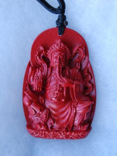 硃砂墜子(小)~關聖帝君,伽藍尊者