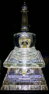 水晶佛塔(舍利塔)西藏設計（42公分高）