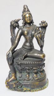 綠度母 11公分 (黃銅 西藏製作)