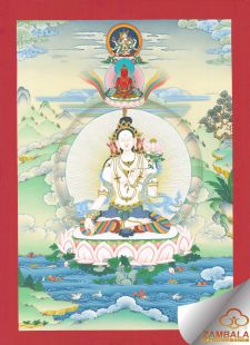 白度母 手繪唐卡