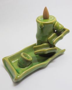 飛瀑流煙香爐(陶瓷)
